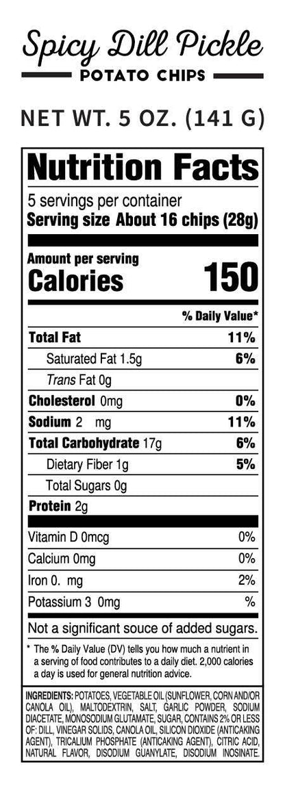 Spicy Dill Pickle Kettle Cooked Potato Chips 5.0 oz