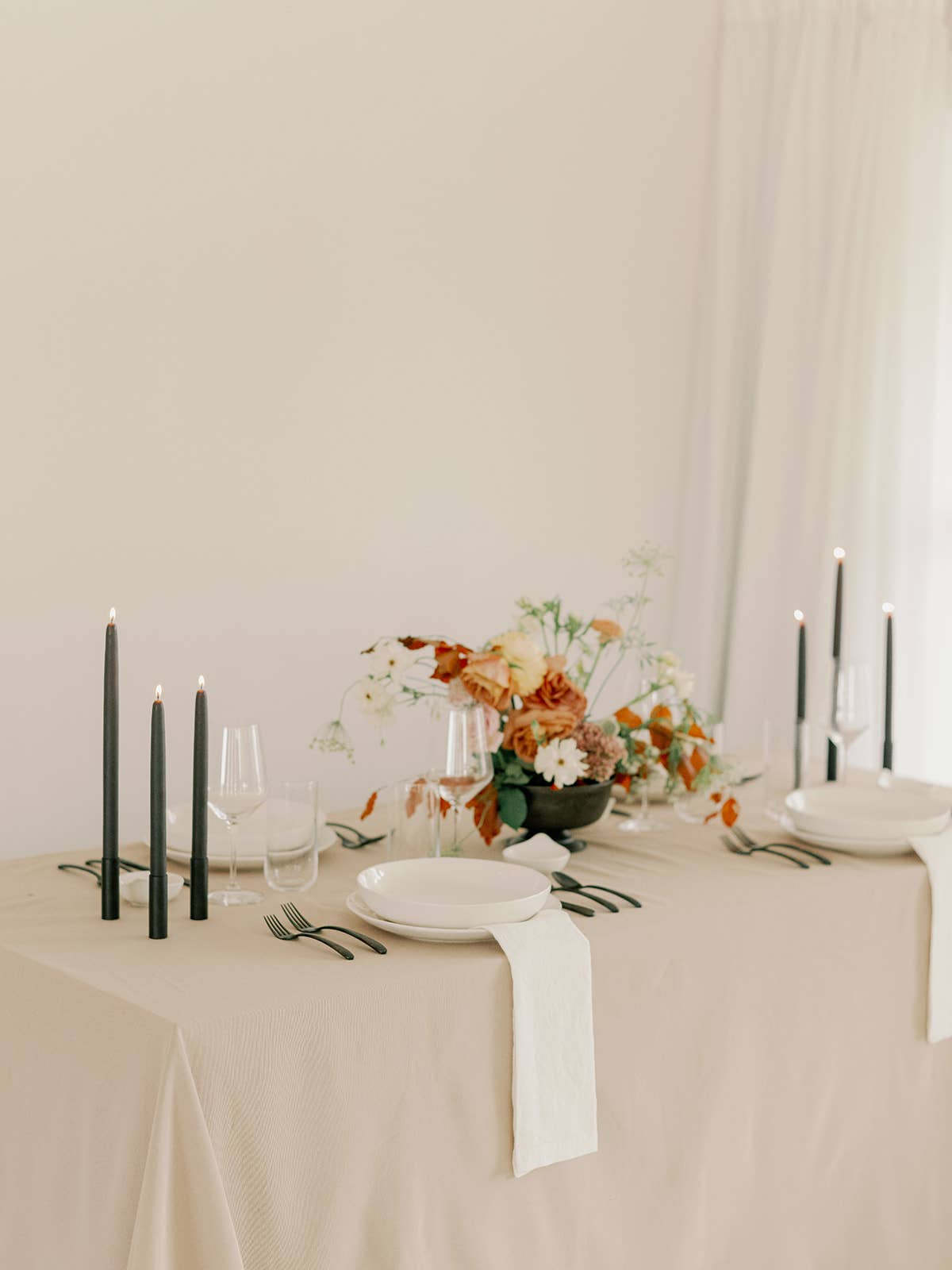 Beeswax Dipped Candles | Charcoal