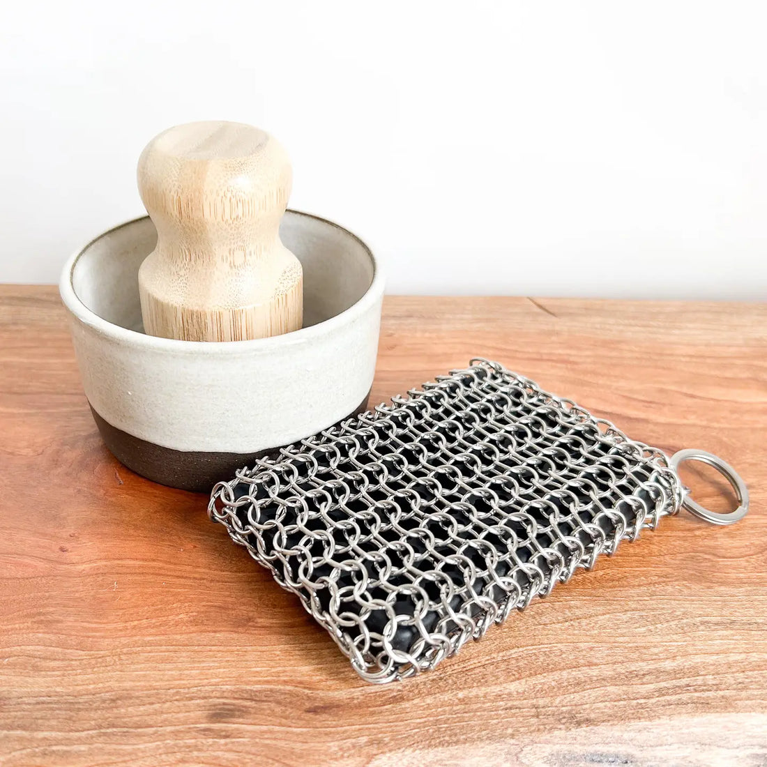 Rectangle Metal Scrubber | Cast Iron &amp; Grill Cleaner