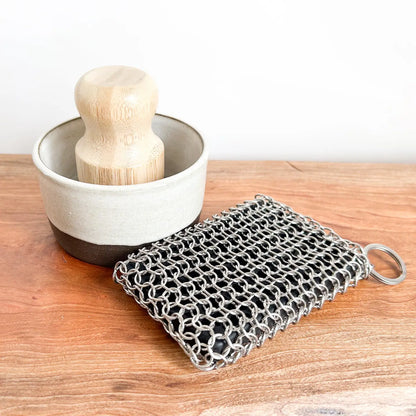 Rectangle Metal Scrubber | Cast Iron &amp; Grill Cleaner