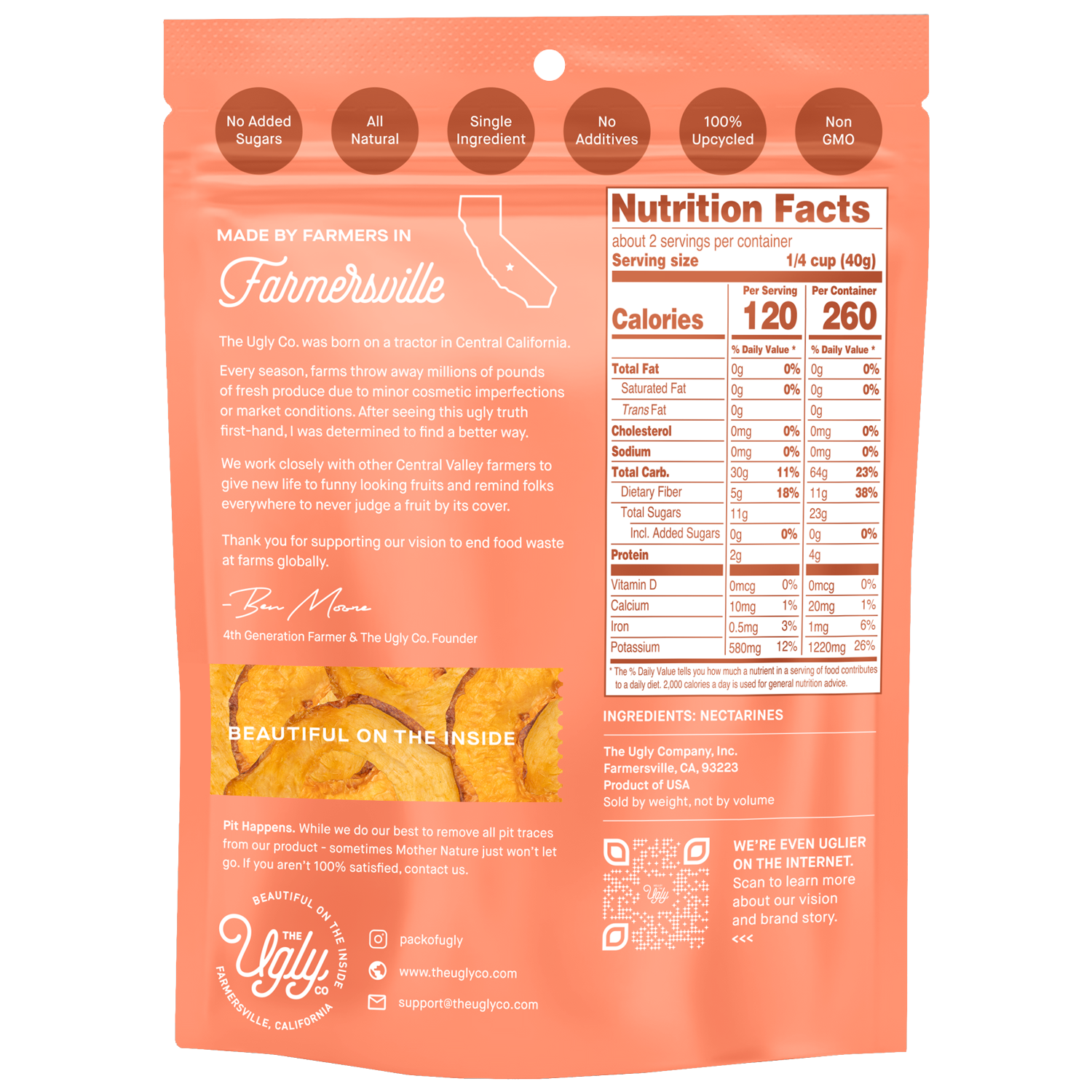 3oz Dried &amp; Sliced Nectarines