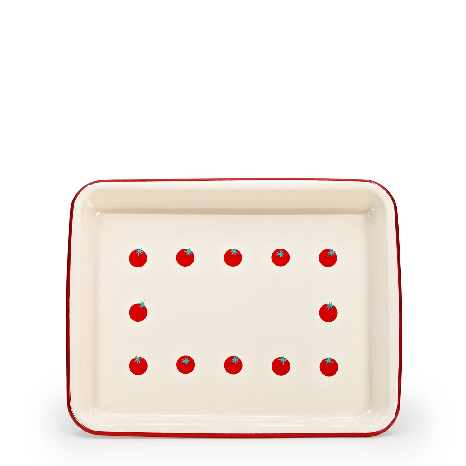 Dan Pelosi x CCH Tomato Enamelware Small Rectangle Tray