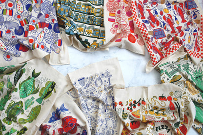 Lobster Shack Screen Printed Tea Towel