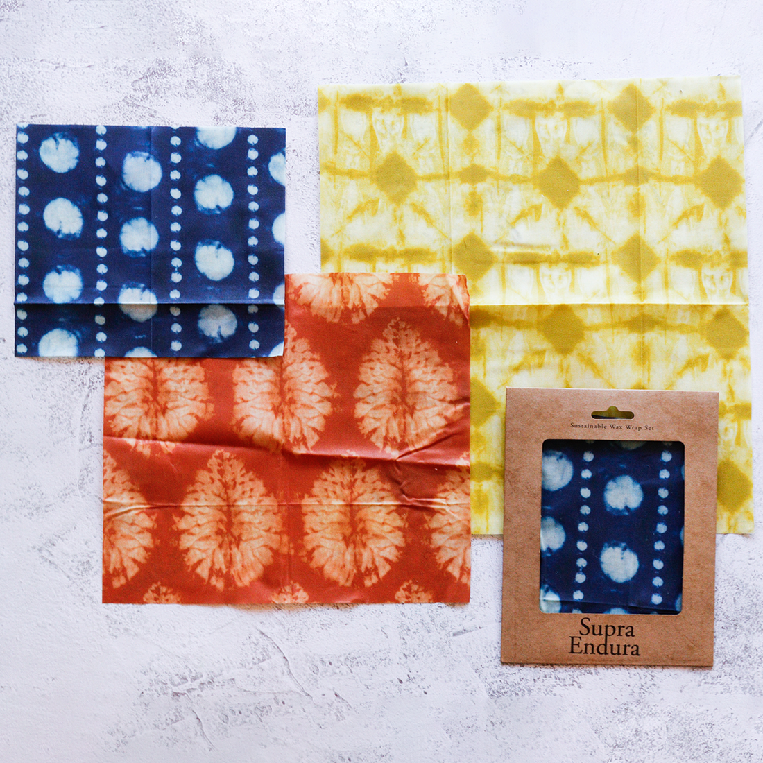 Tie-Dye Print Beeswax Wraps 3 pack
