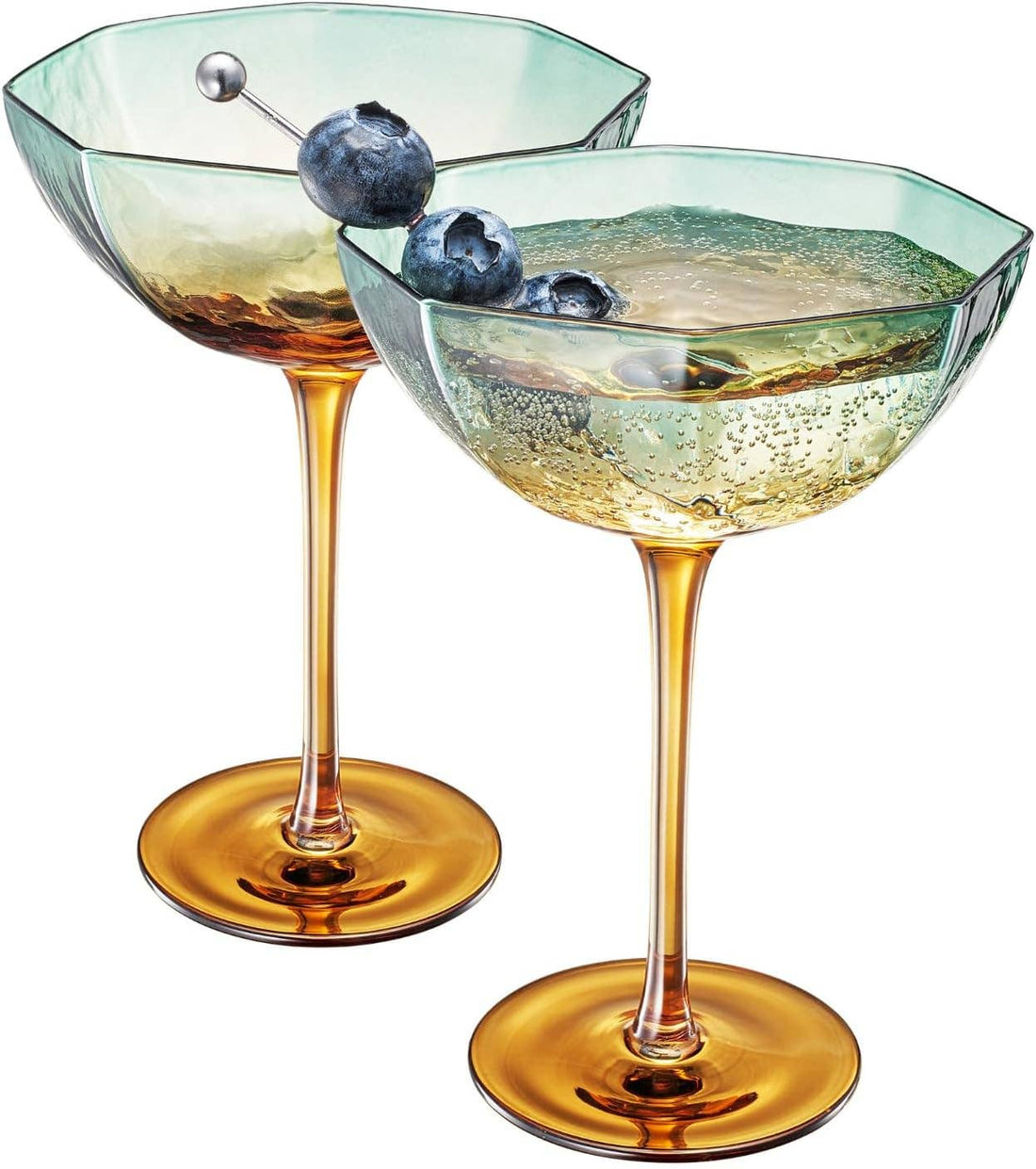 Hexagonal Coupe Glasses