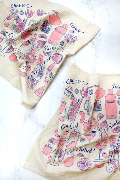 Cocktail Party Tea Towel