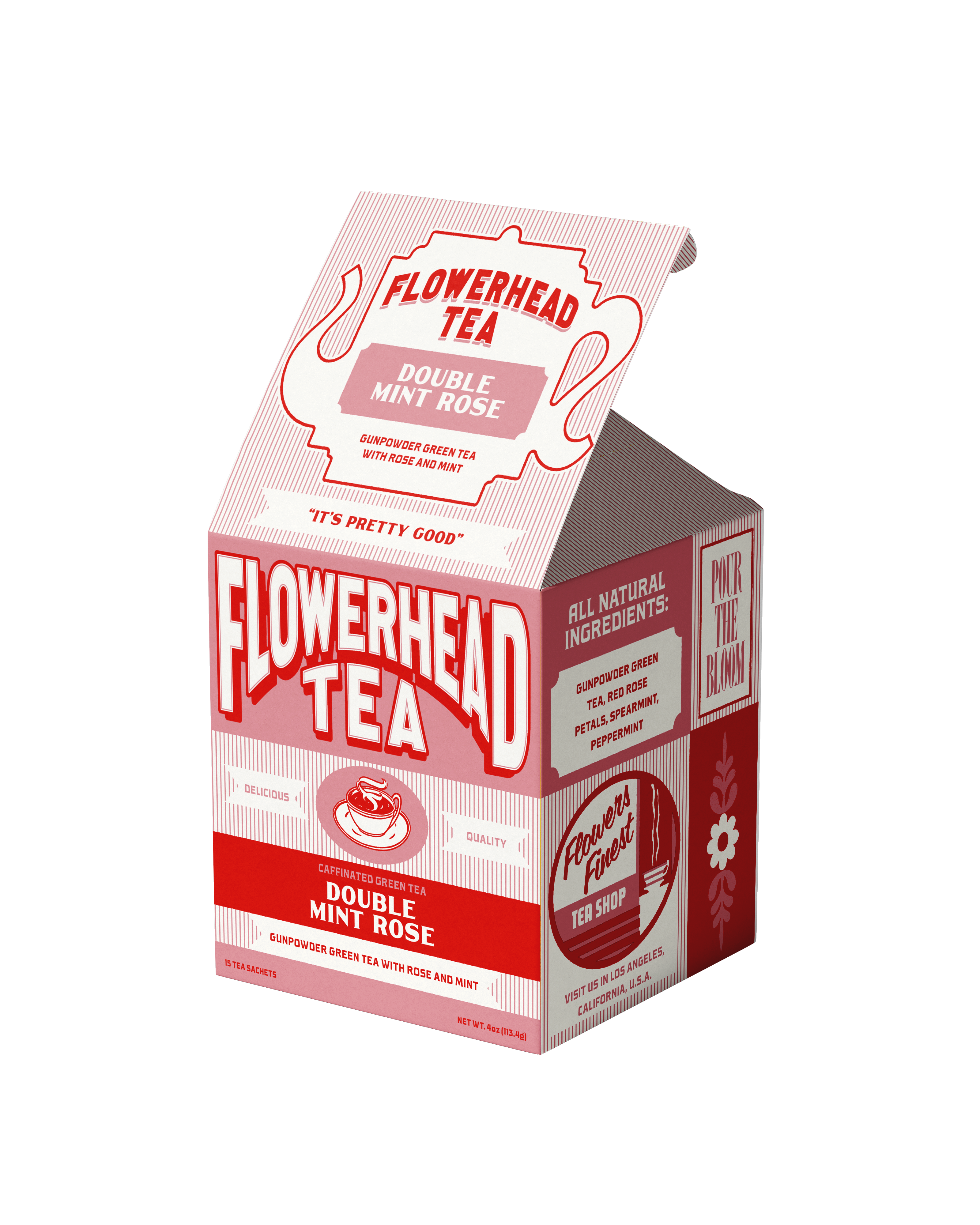 Double Mint Rose Tea Bags