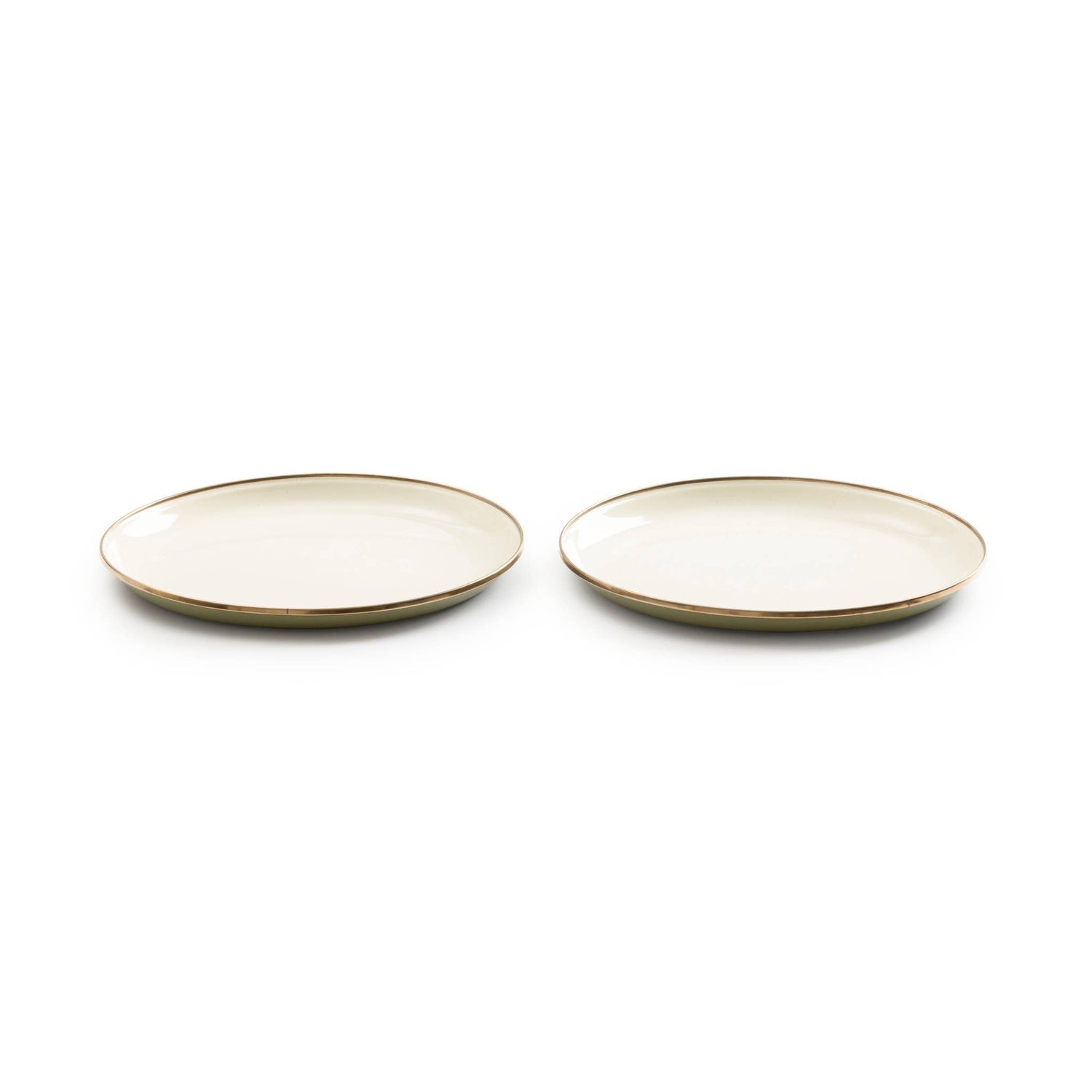 Enamel 2-Tone Deep Plate Set