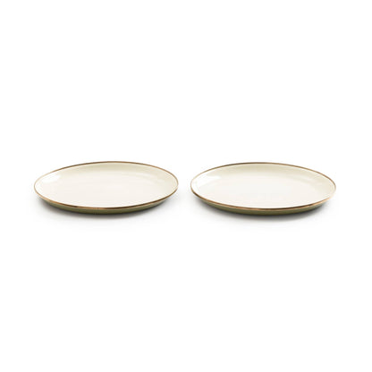 Enamel 2-Tone Deep Plate Set