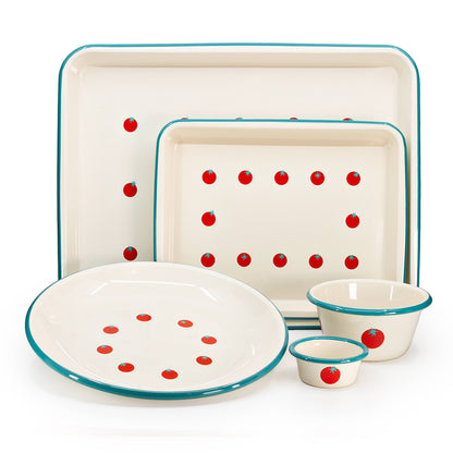 Dan Pelosi x CCH Tomato Enamelware Small Rectangle Tray