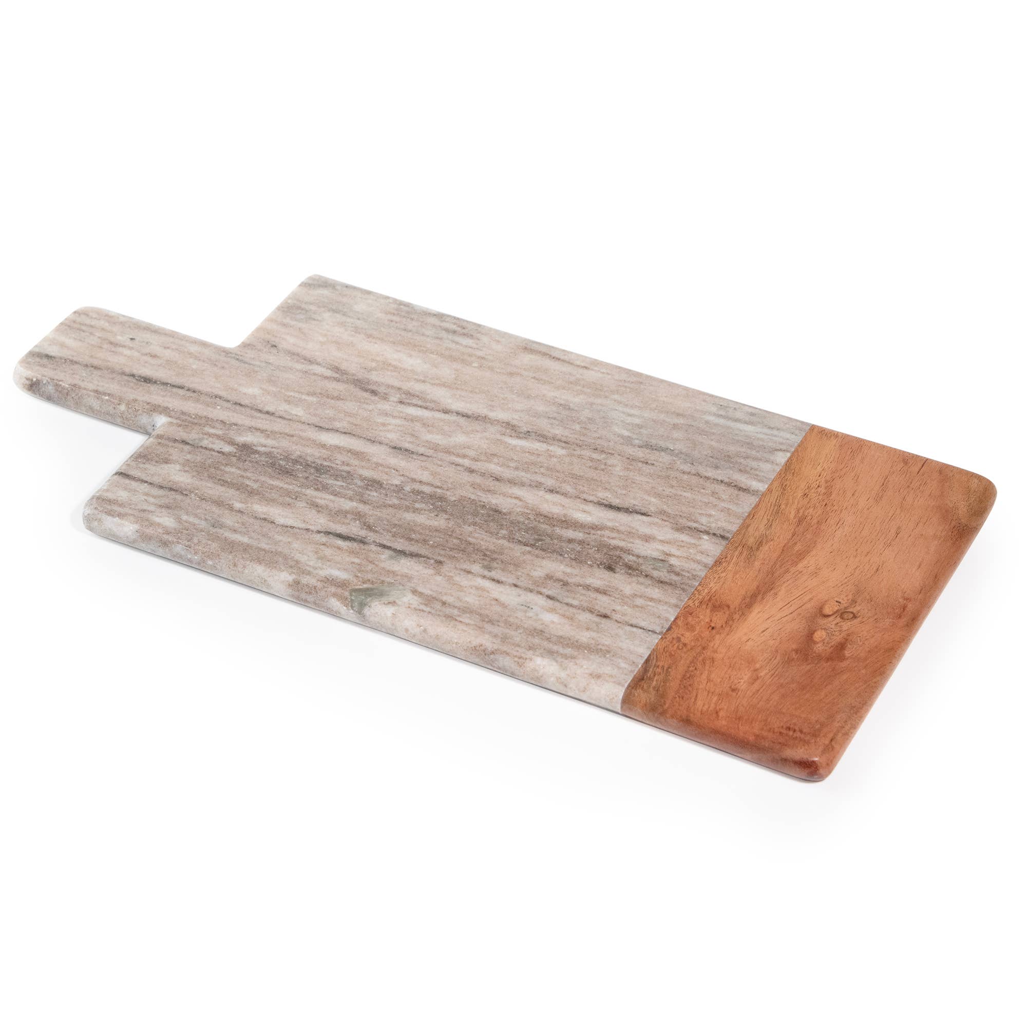 Rectangular Marble &amp; Acacia Wood Charcuterie Board