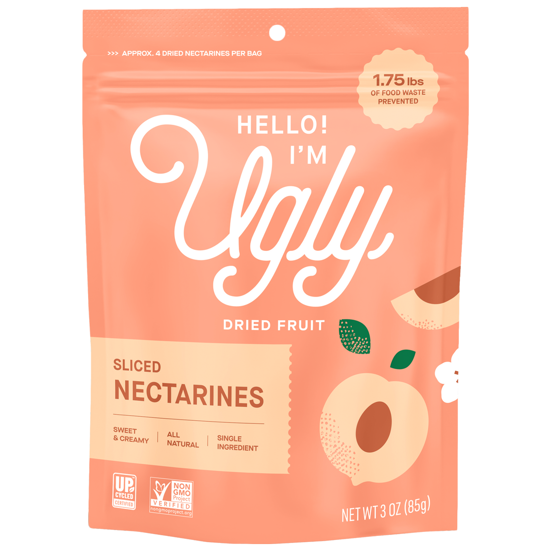 3oz Dried &amp; Sliced Nectarines