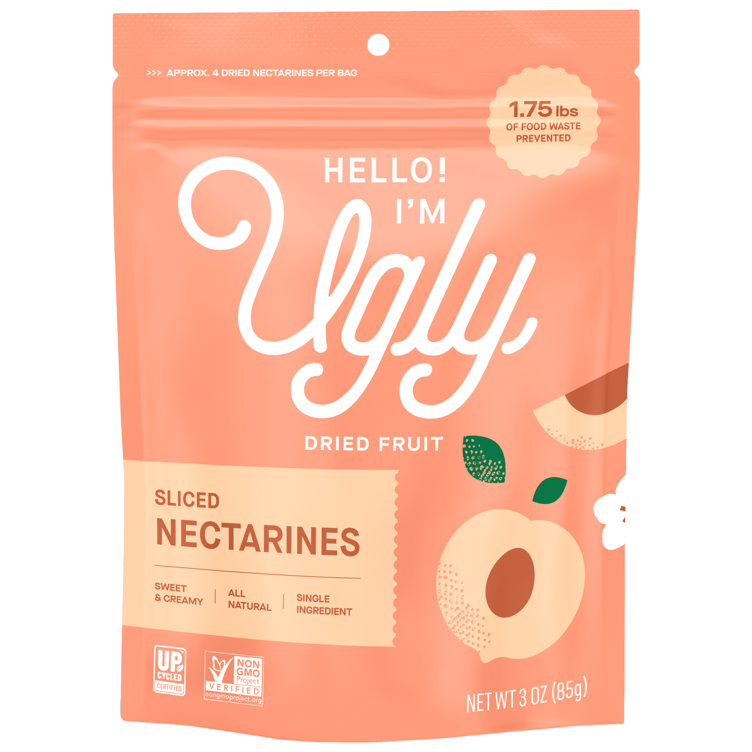 3oz Dried &amp; Sliced Nectarines
