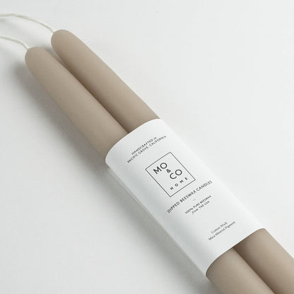 Beeswax Dipped Candles | Clay