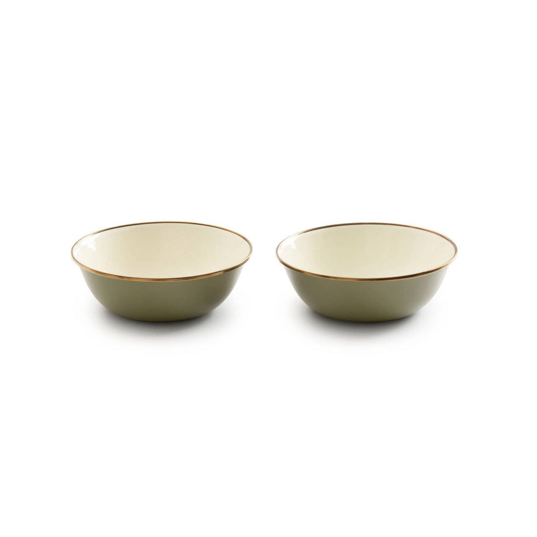 Enamel 2-Tone Bowl Set