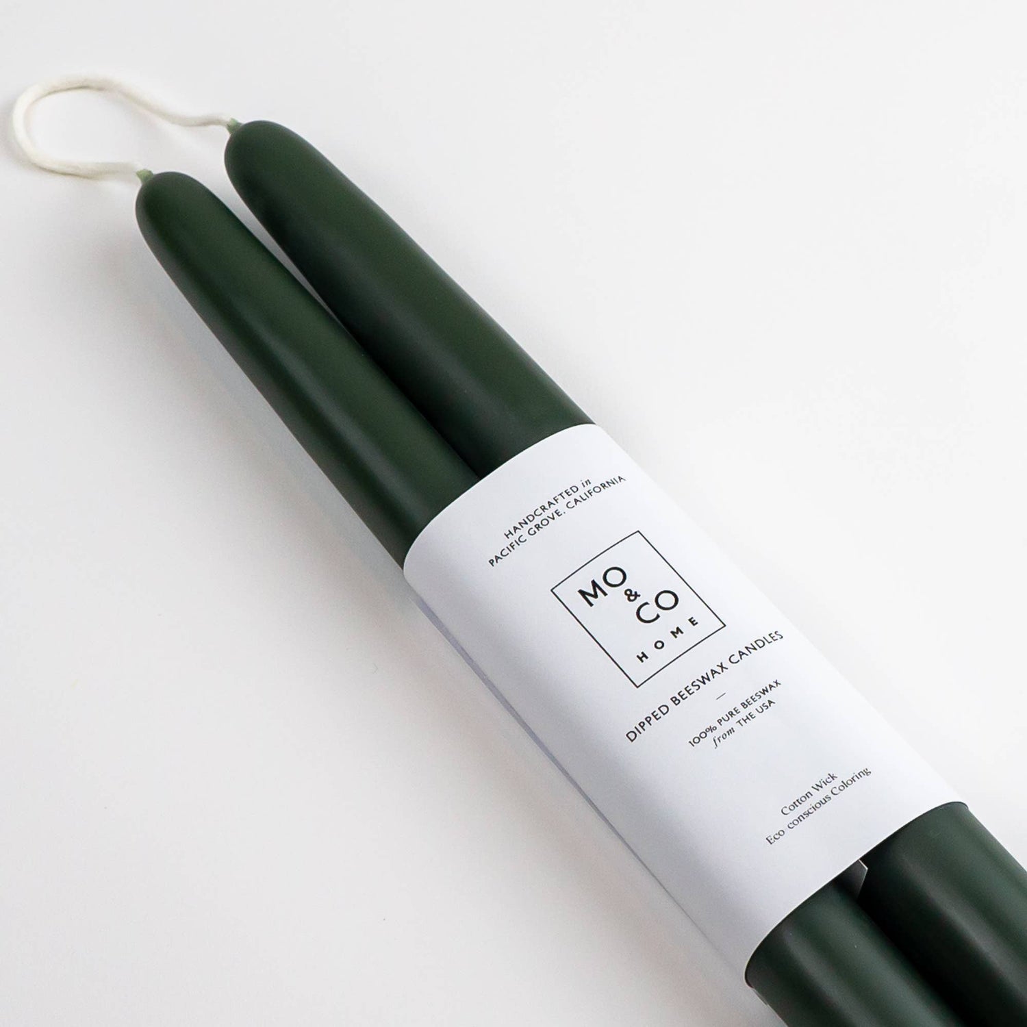 Beeswax Dipped Candles | Forest Green