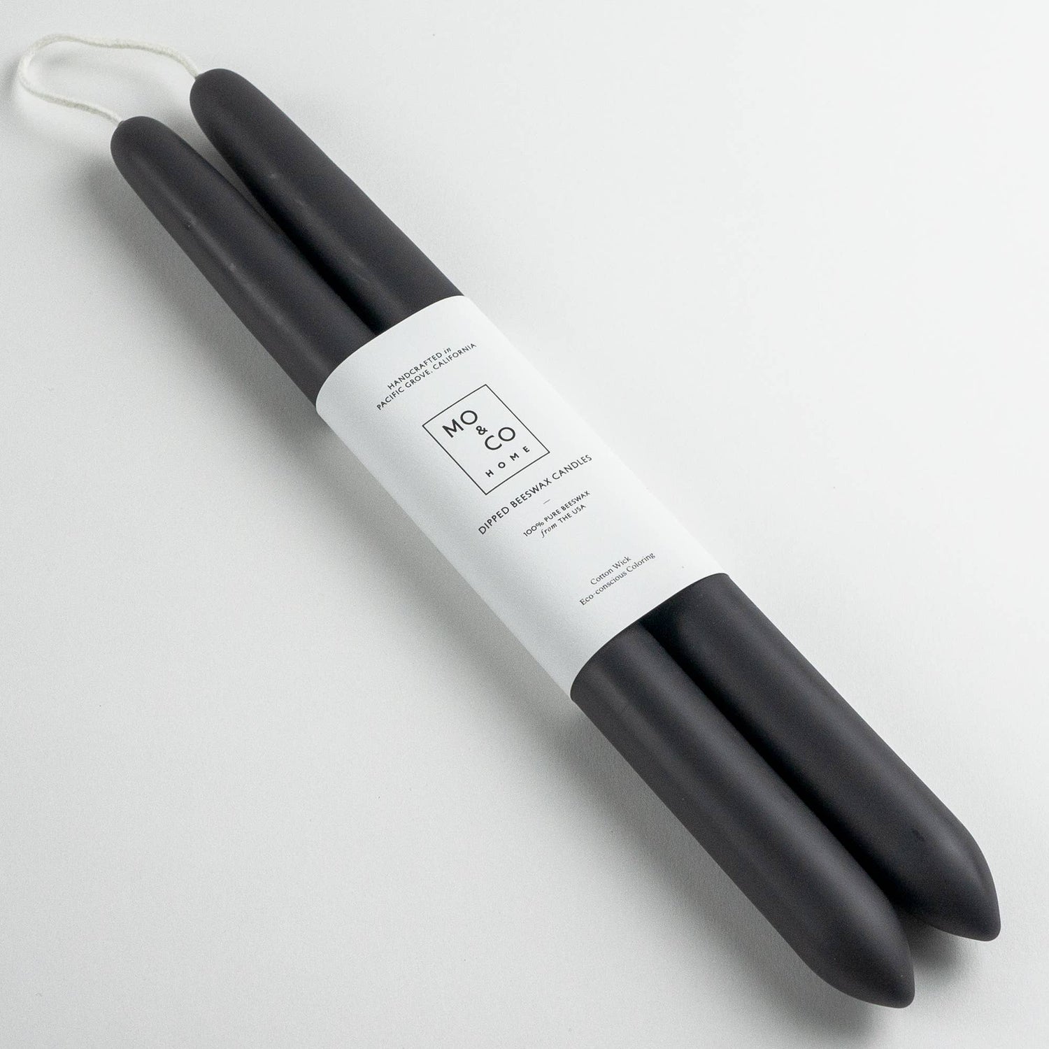 Beeswax Dipped Candles | Charcoal