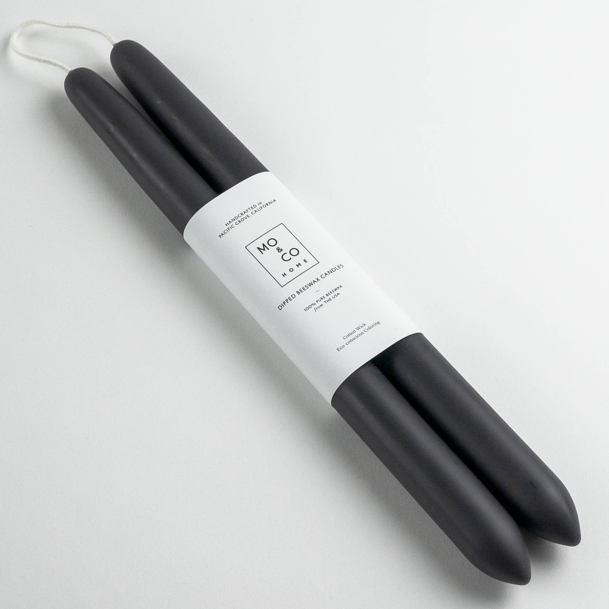 Beeswax Dipped Candles | Charcoal