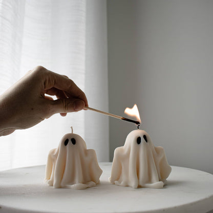 Ghost Candles, Halloween Spooky Candle, Autumn Decor