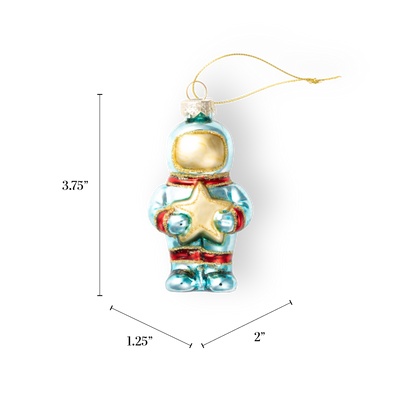 Blue Astronaut, Nostalgic Retro Outer Space Christmas Ornament Gift