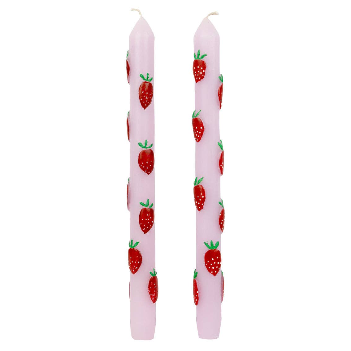 Strawberry Lilac Dinner Candles - 2 Pack | Valentines Decor |