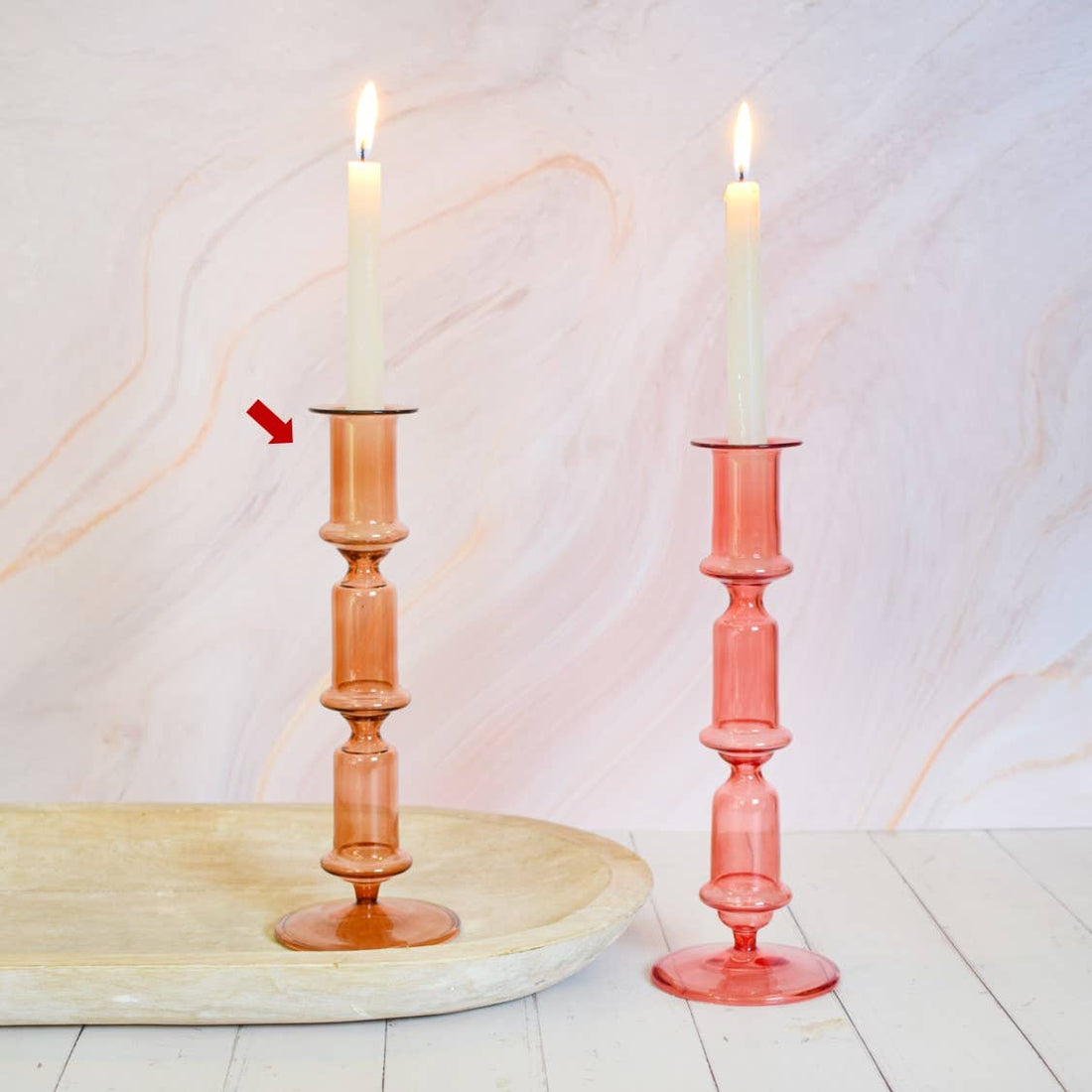 Vera candleholder amber