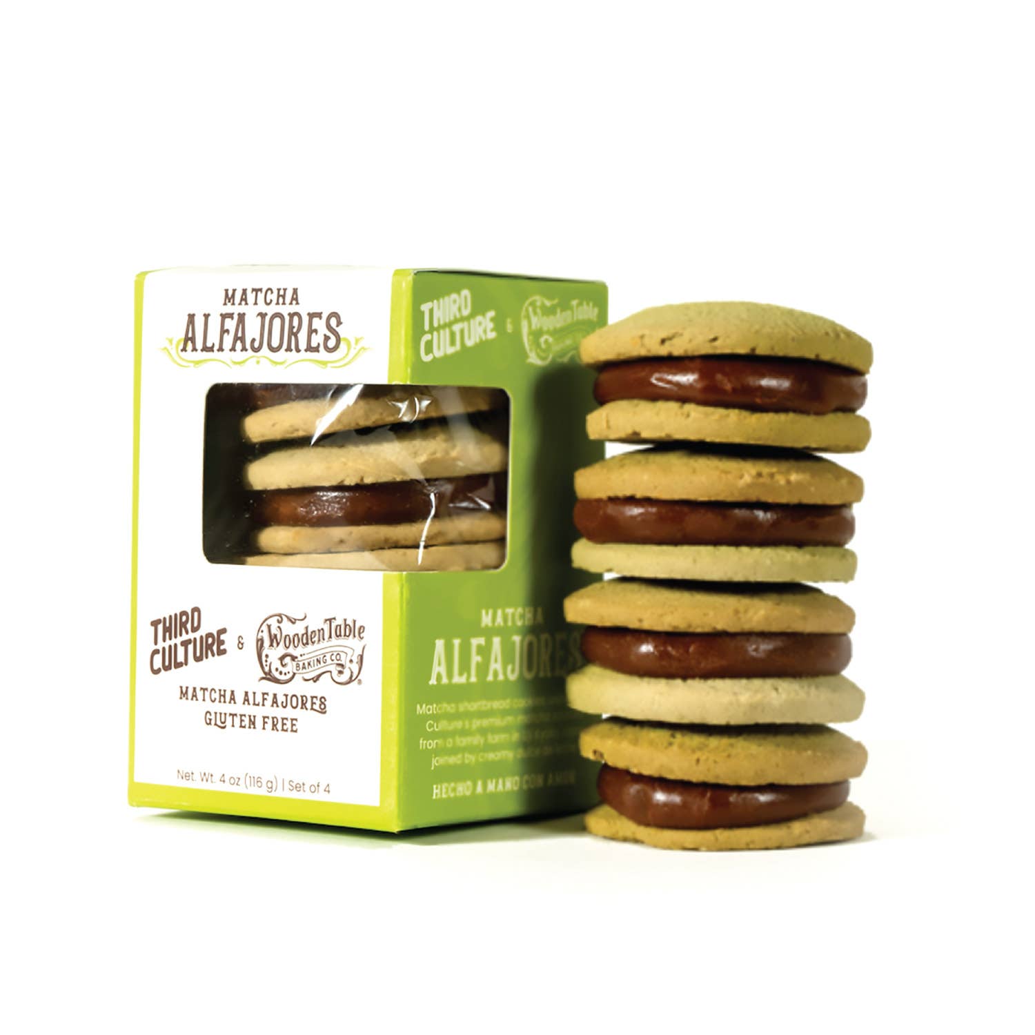 Matcha Alfajores Cookies (No Gluten)